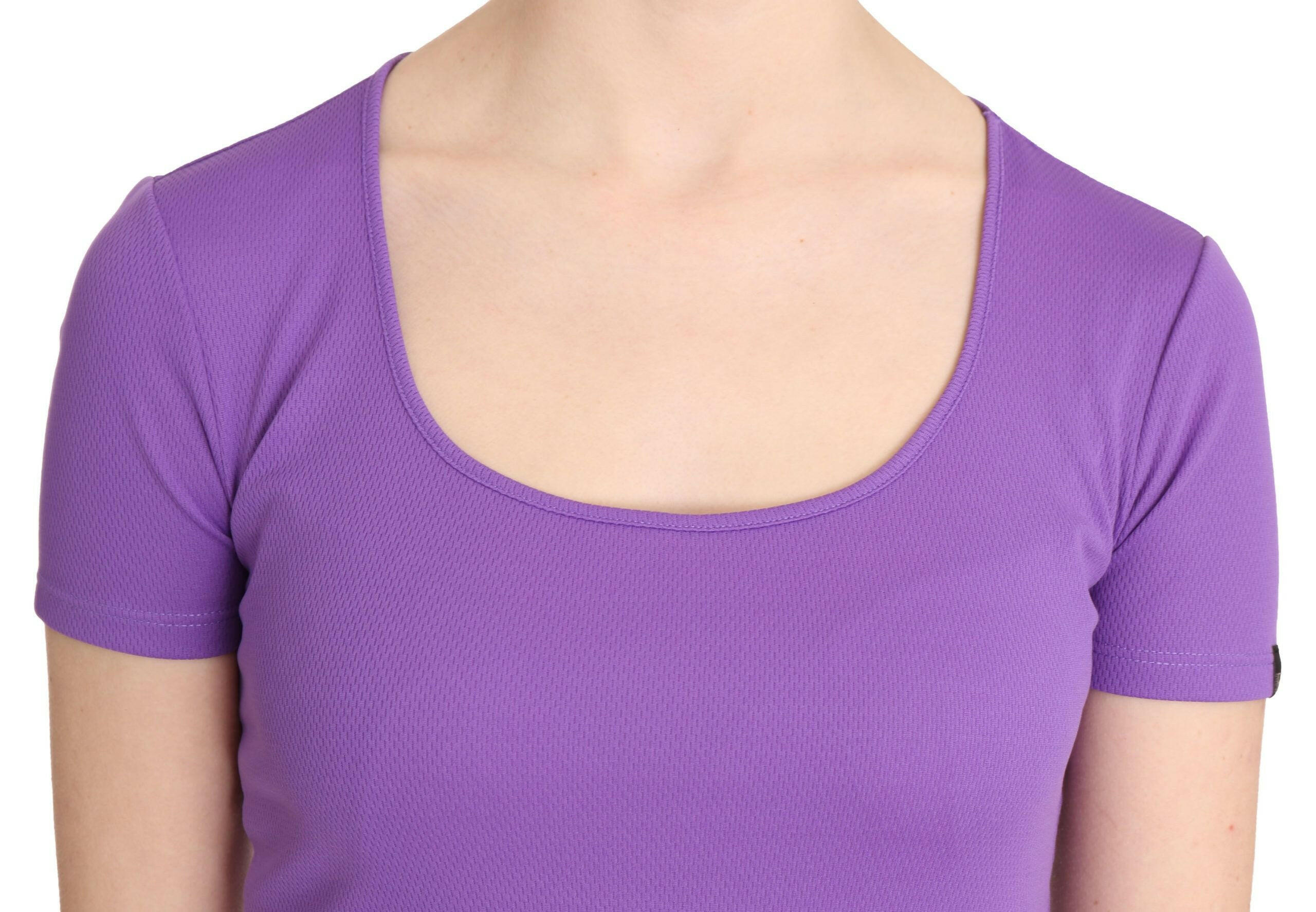 GF Ferre Purple 100% Polyester Short Sleeve Top  Blouse -   -  GF Ferre.