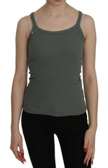 PINK MEMORIES Green Spaghetti Strap Slim Fit Casual Tank Top Blouse -   -  PINK MEMORIES.