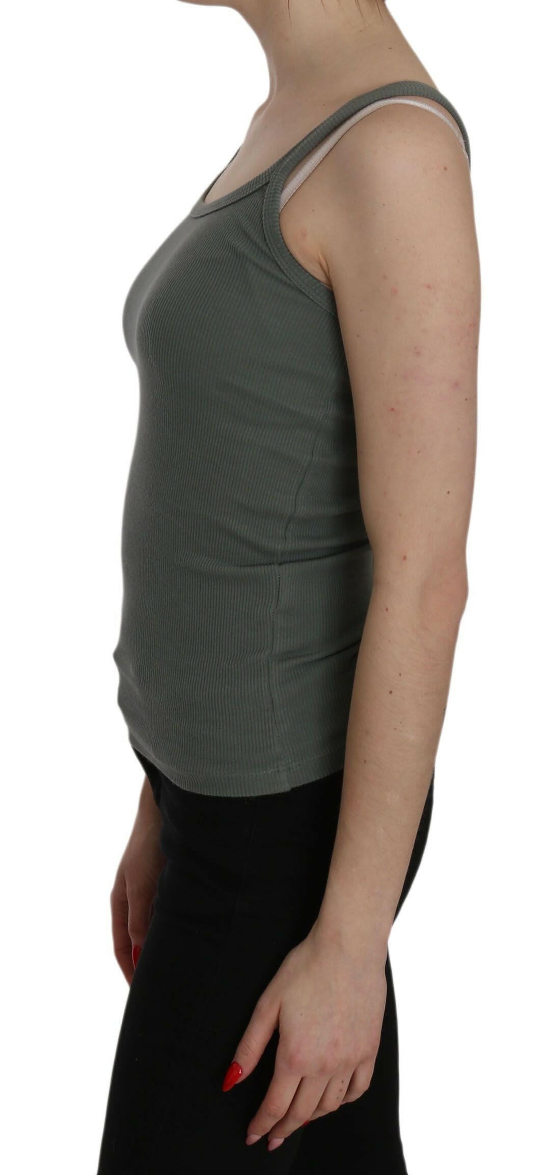PINK MEMORIES Green Spaghetti Strap Slim Fit Casual Tank Top Blouse -   -  PINK MEMORIES.
