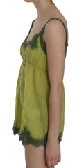PINK MEMORIES Green Lace Spaghetti Strap Tank Top Blouse -   -  PINK MEMORIES.