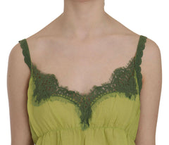 PINK MEMORIES Green Lace Spaghetti Strap Tank Top Blouse -   -  PINK MEMORIES.