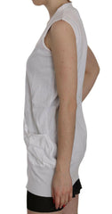 PINK MEMORIES White 100% Cotton Sleeveless Cardigan Top Vest -   -  PINK MEMORIES.