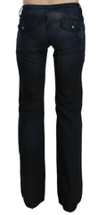 Just Cavalli Blue Washed Mid Waist Straight Denim Pants -   -  Just Cavalli.