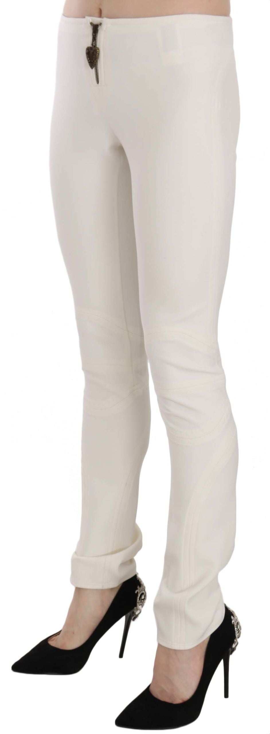 Just Cavalli - Polished Mid-Rise Skinny Dress Trousers - White