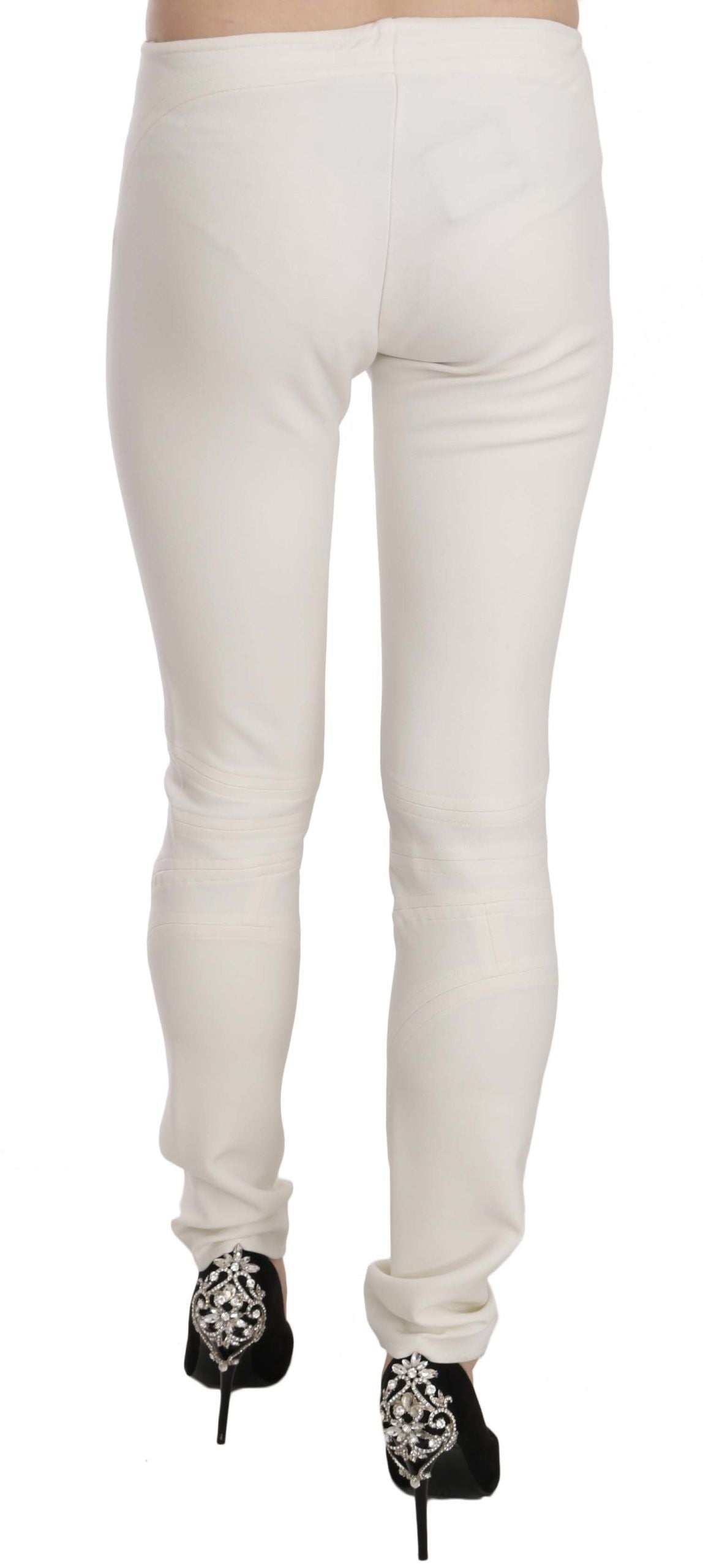 Just Cavalli - Polished Mid-Rise Skinny Dress Trousers - White