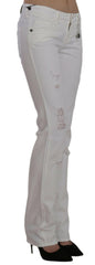 Costume National White Cotton Slim Fit Straight Jeans Pants -   -  Costume National.