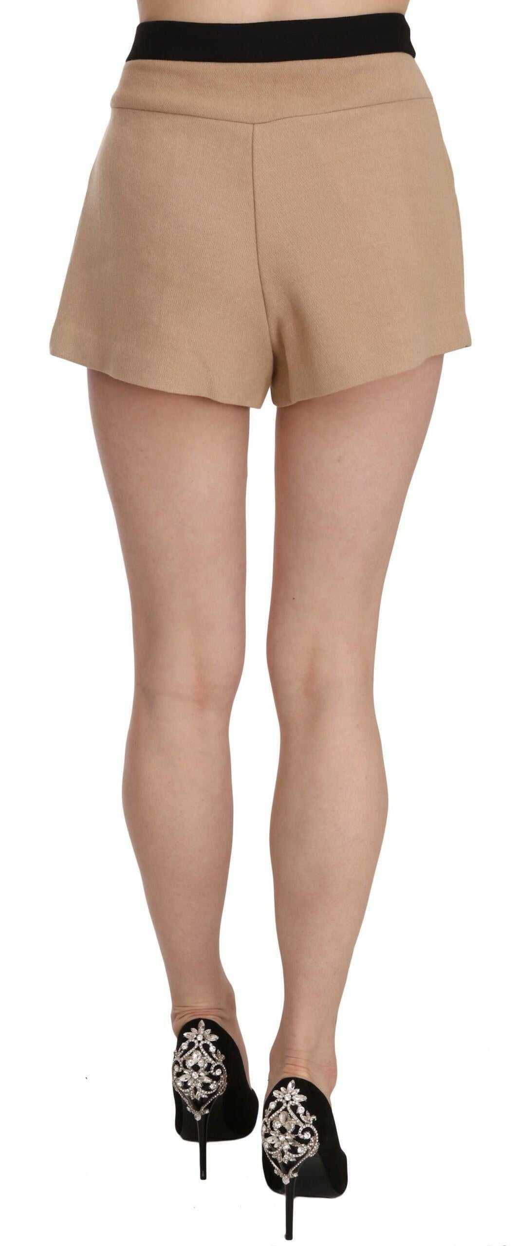 Costume National Shorts Beige Cotton Mid Waist Mini Short -   -  Costume National.