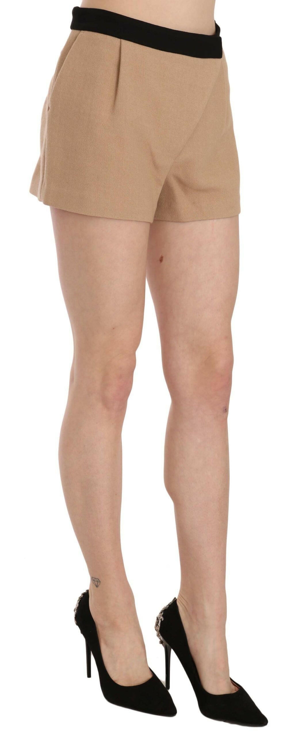 Costume National Shorts Beige Cotton Mid Waist Mini Short -   -  Costume National.