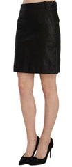 GF Ferre Black High Waist Curdoroy A-line Mini Skirt -   -  GF Ferre.