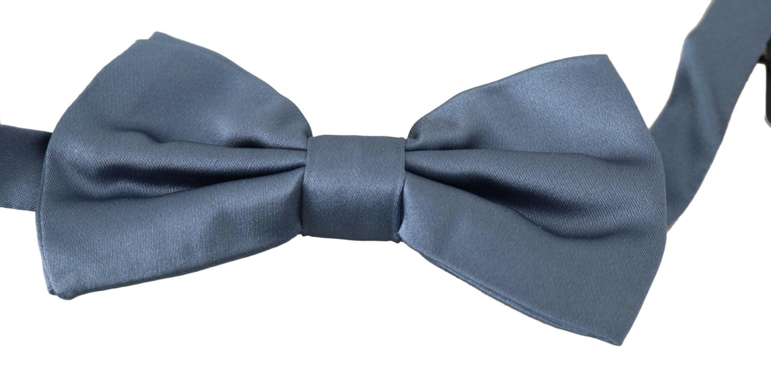 Dolce & Gabbana Blue 100% Silk Adjustable Neck Papillon Bow tie -  Neckties, Men -  Dolce & Gabbana.