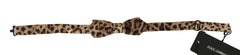 Dolce & Gabbana Brown Leopard Silk Adjustable Neck Papillon Men Bow Tie -  Neckties, Men -  Dolce & Gabbana.
