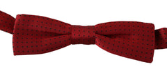 Dolce & Gabbana Red Dotted Silk Adjustable Neck Papillon Bow Tie -  Neckties, Men -  Dolce & Gabbana.