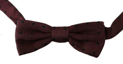 Dolce & Gabbana Purple Dotted Silk Adjustable Neck Papillon Bow Tie -  Neckties, Men -  Dolce & Gabbana.