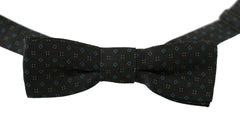 Dolce & Gabbana Men Gray Pattern Silk Adjustable Neck Papillon Bow Tie -  Neckties, Men -  Dolce & Gabbana.