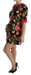 Dolce & Gabbana Floral Pink Lace A-Line Shift Mini Dress -   -  Dolce & Gabbana.