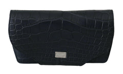 Dolce & Gabbana Blue Crocodile Eyewear Sunglasses Case Cover Pouch -  Leather Accessory for Men -  Dolce & Gabbana.