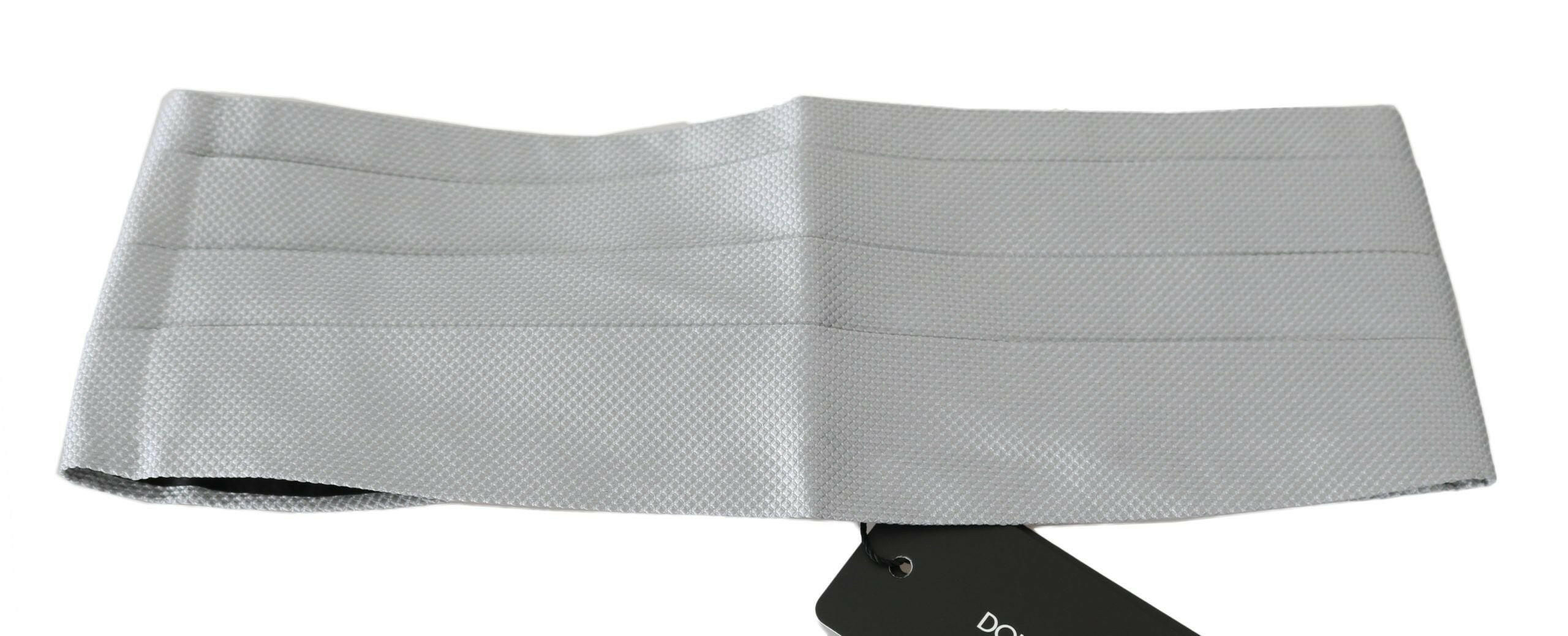 Dolce & Gabbana Gray Men Waist Belt 100% Silk Cummerbund -  Men´s Cummerbund -  Dolce & Gabbana.