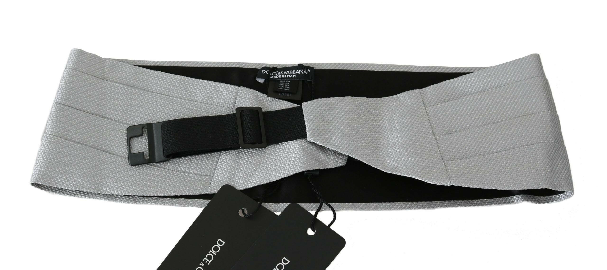 Dolce & Gabbana Gray Men Waist Belt 100% Silk Cummerbund -  Men´s Cummerbund -  Dolce & Gabbana.