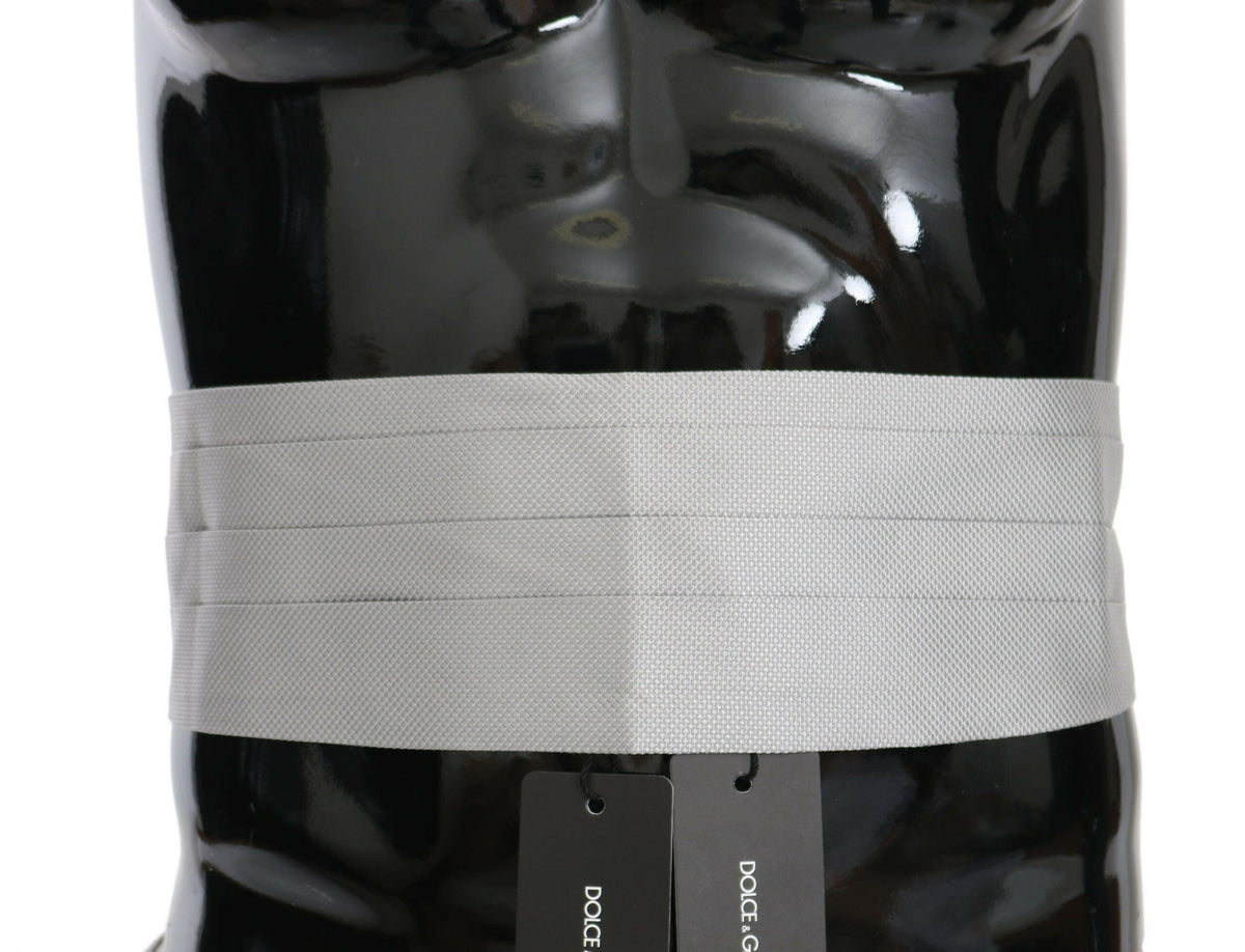 Dolce & Gabbana Gray Men Waist Belt 100% Silk Cummerbund -  Men´s Cummerbund -  Dolce & Gabbana.