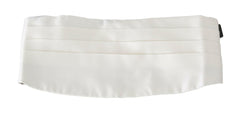 Dolce & Gabbana White Men Waist Belt 100% Silk Cummerbund -  Men´s Cummerbund -  Dolce & Gabbana.