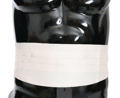Dolce & Gabbana White Men Waist Belt 100% Silk Cummerbund -  Men´s Cummerbund -  Dolce & Gabbana.