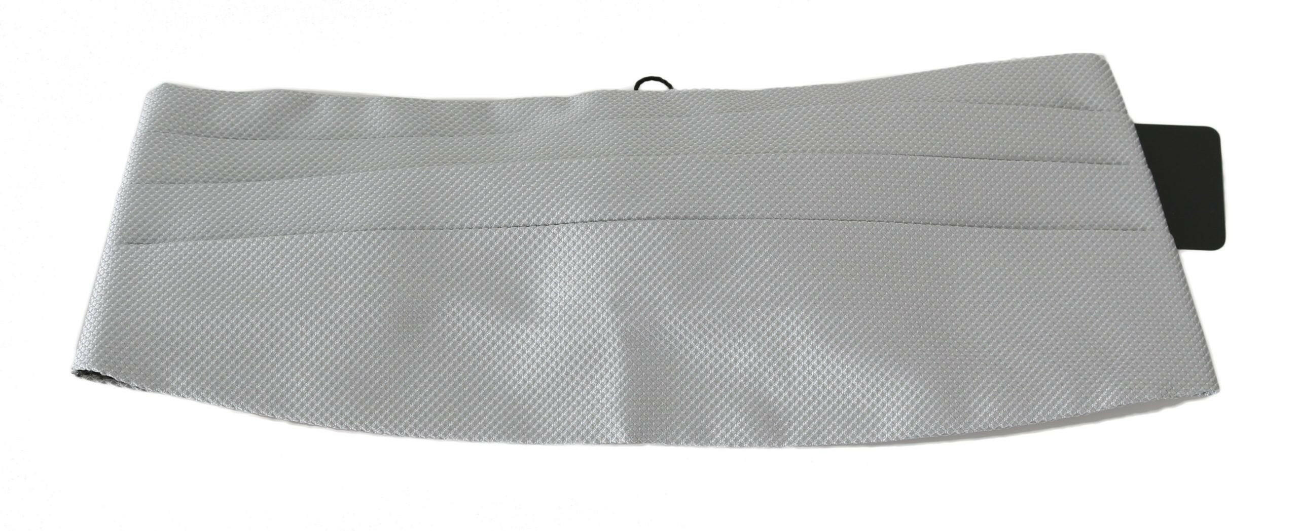 Dolce & Gabbana Gray Men Waist Belt 100% Silk Cummerbund -  Men´s Cummerbund -  Dolce & Gabbana.