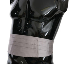Dolce & Gabbana Gray Men Waist Belt 100% Silk Cummerbund -  Men´s Cummerbund -  Dolce & Gabbana.