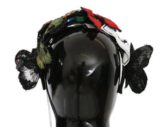 Dolce & Gabbana Tiara Floral Butterfly Sequin Diadem Headband -   -  Dolce & Gabbana.
