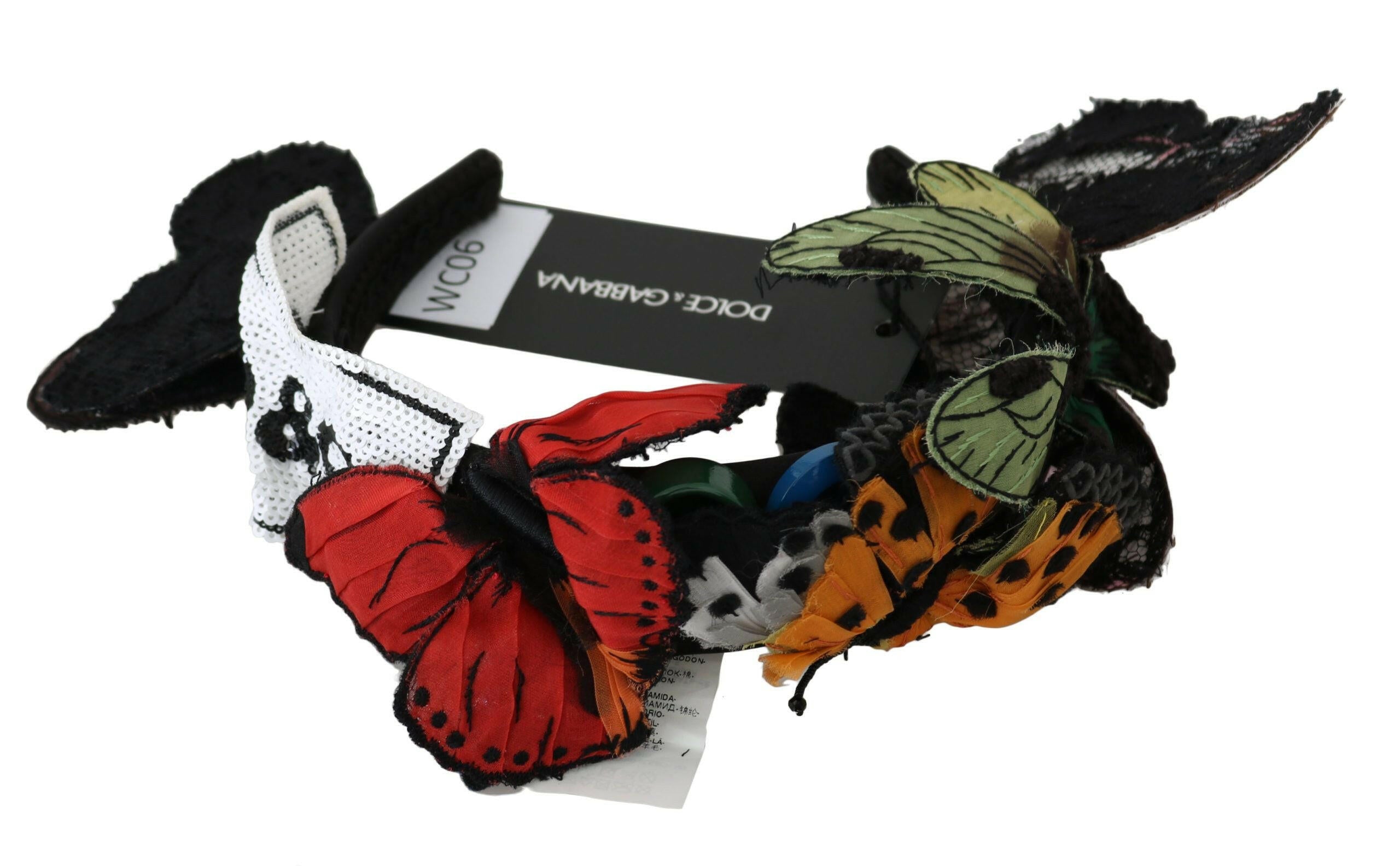 Dolce & Gabbana Tiara Floral Butterfly Sequin Diadem Headband -   -  Dolce & Gabbana.