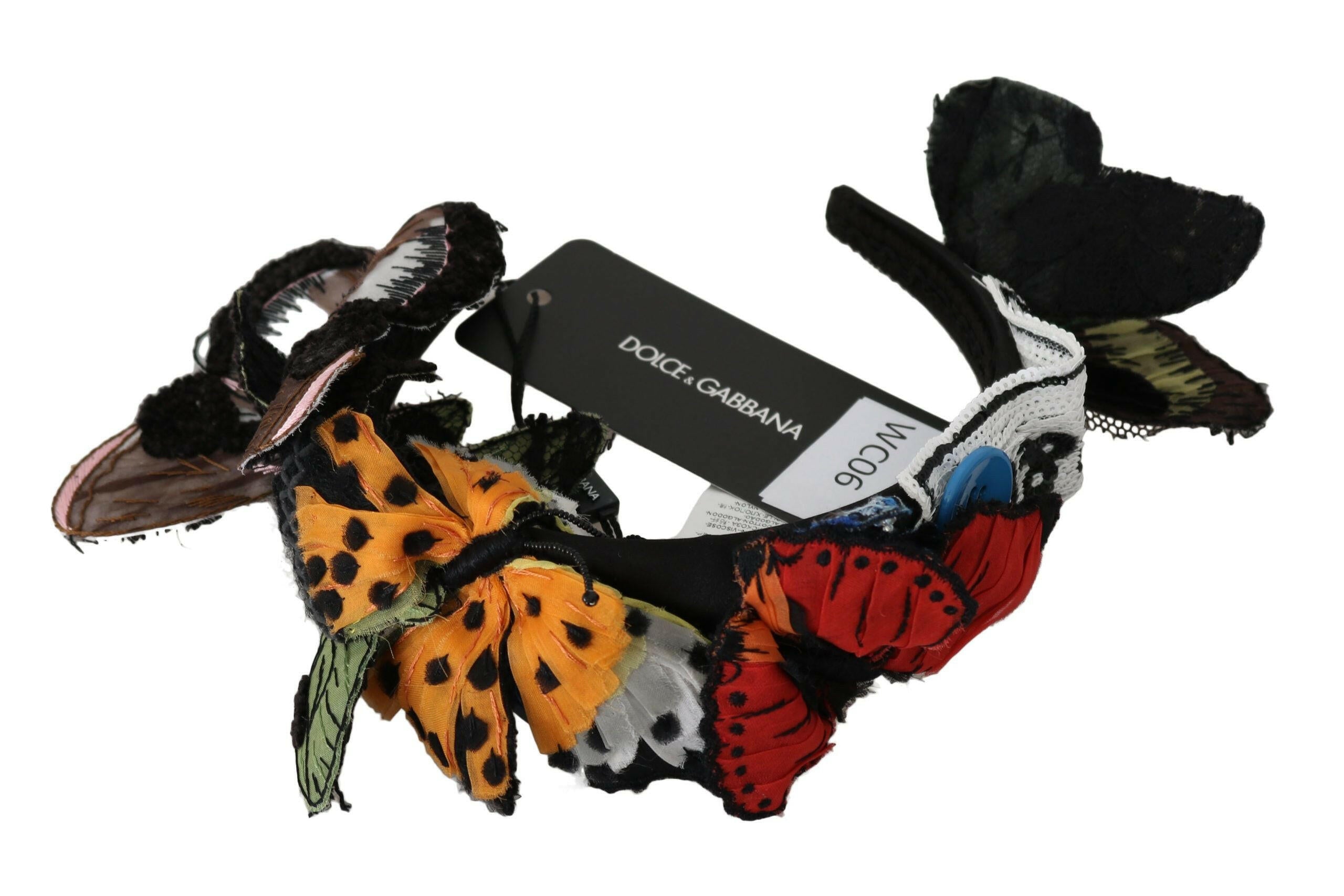 Dolce & Gabbana Tiara Floral Butterfly Sequin Diadem Headband -   -  Dolce & Gabbana.