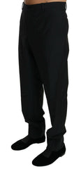 Dolce & Gabbana Black Dress Formal Trouser Men Wool Pants -   -  Dolce & Gabbana.