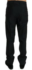 Dolce & Gabbana Black Dress Formal Trouser Men Wool Pants -   -  Dolce & Gabbana.