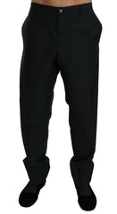 Dolce & Gabbana Black Dress Formal Trouser Men Wool Pants -   -  Dolce & Gabbana.