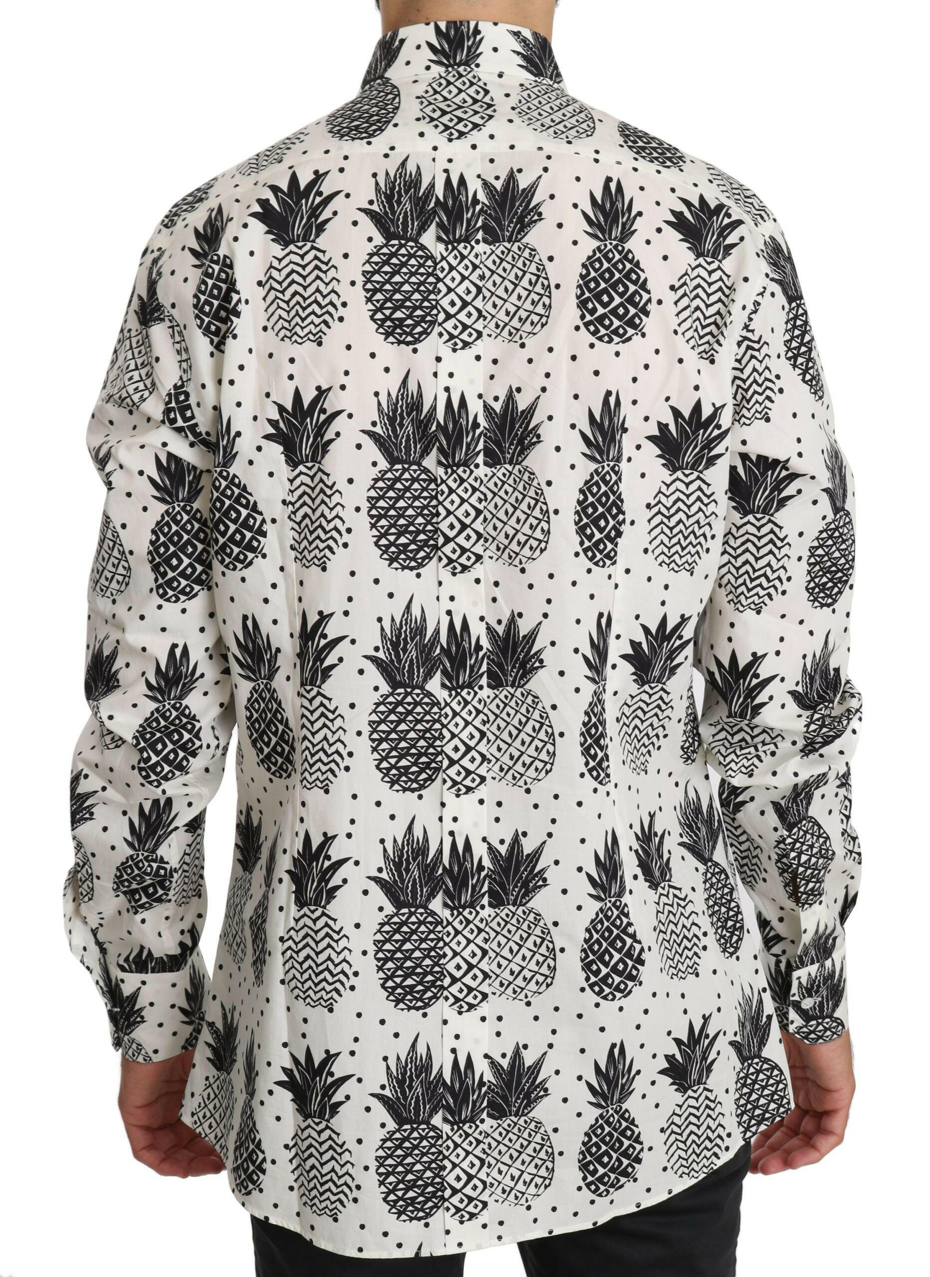 Dolce & Gabbana White Pineapple Cotton Top Shirt -   -  Dolce & Gabbana.