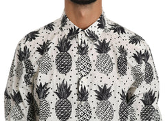 Dolce & Gabbana White Pineapple Cotton Top Shirt -   -  Dolce & Gabbana.