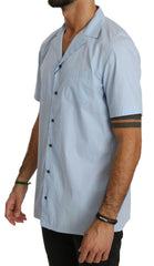 Dolce & Gabbana Blue Short Sleeve 100% Cotton Top Shirt -   -  Dolce & Gabbana.