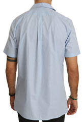 Dolce & Gabbana Blue Short Sleeve 100% Cotton Top Shirt -   -  Dolce & Gabbana.
