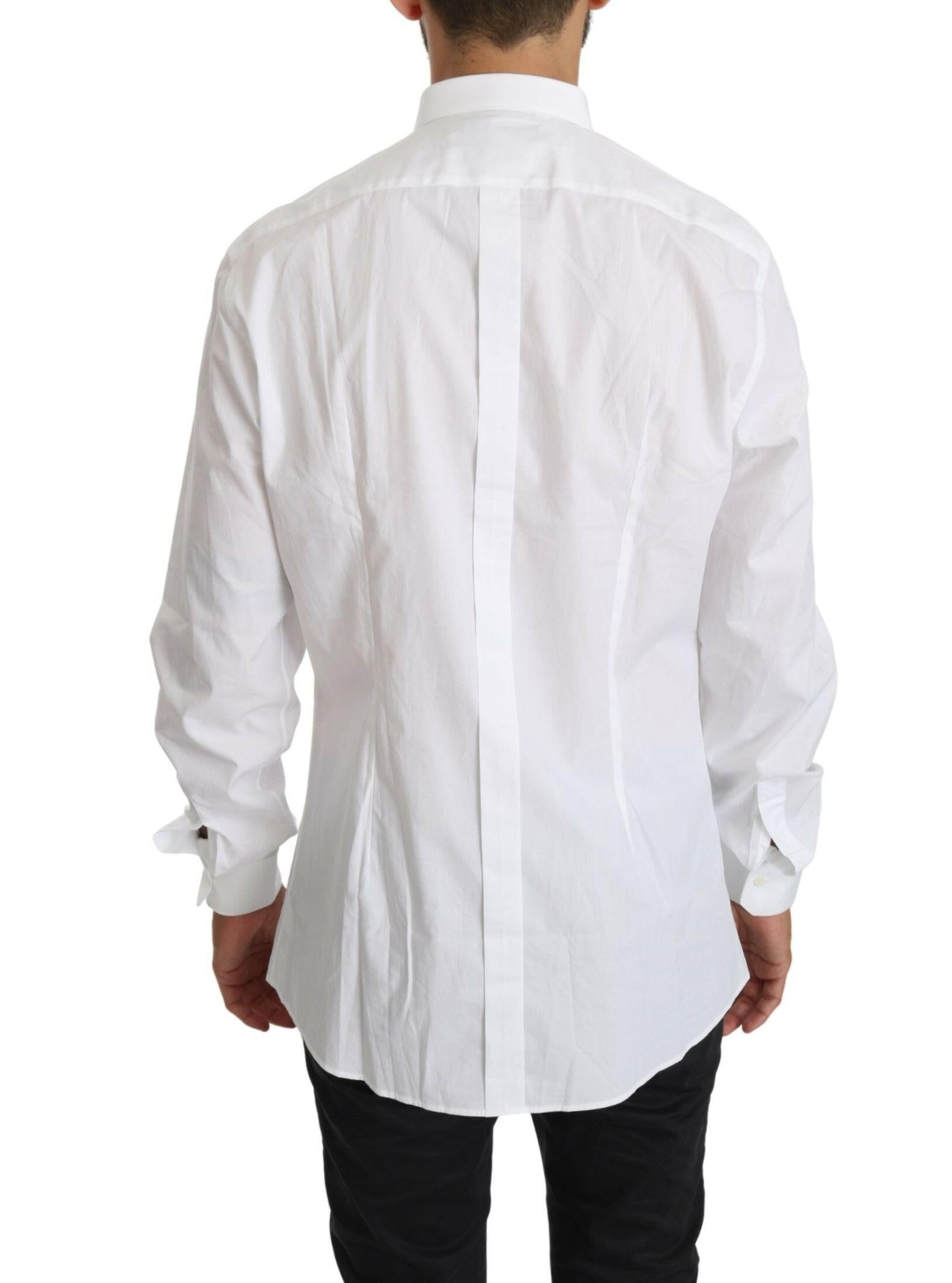 Dolce & Gabbana White Cotton Long Sleeve Top Shirt -   -  Dolce & Gabbana.