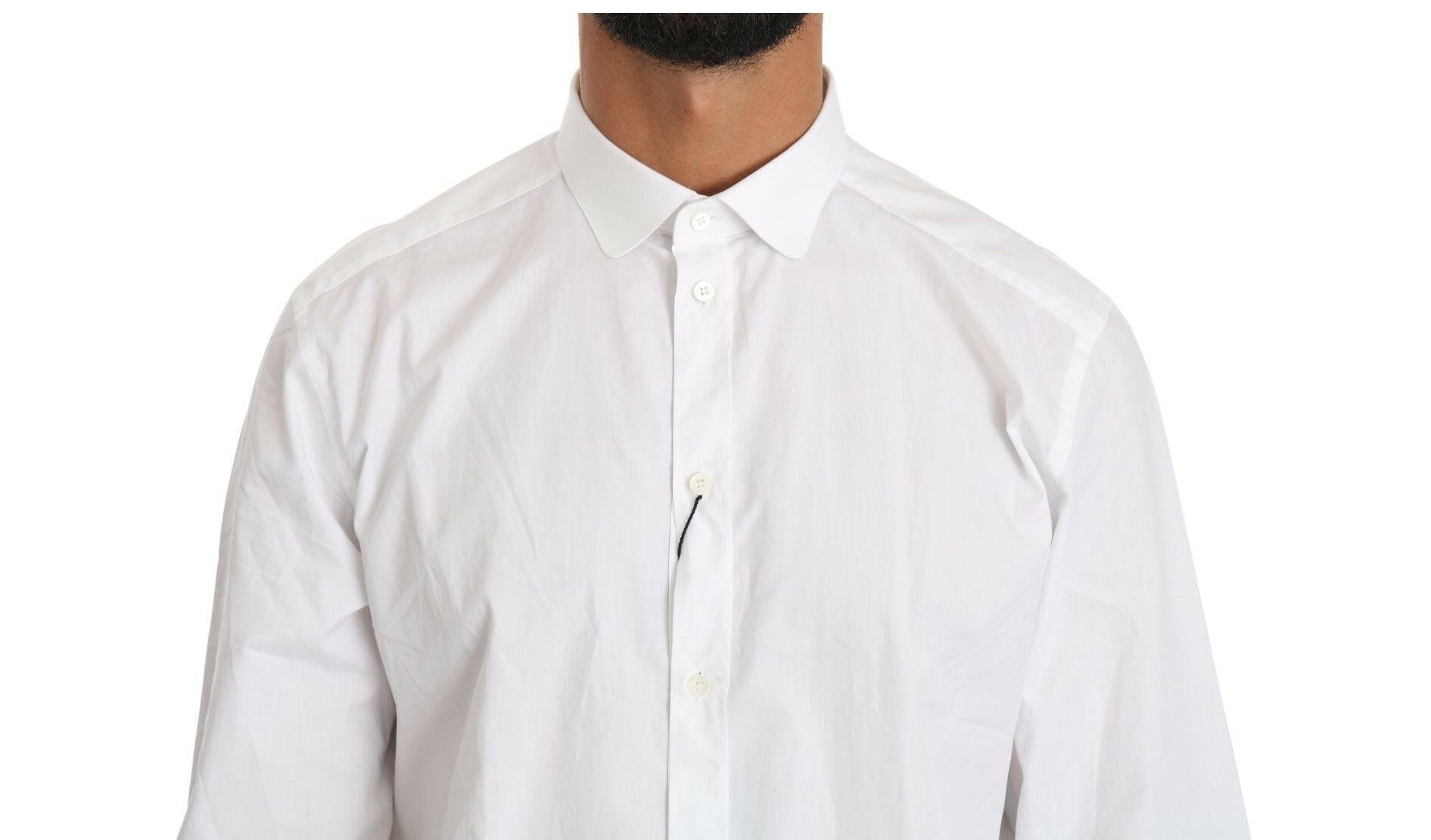 Dolce & Gabbana White Cotton Long Sleeve Top Shirt -   -  Dolce & Gabbana.