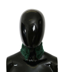 Dolce & Gabbana Green Fur Neck Collar Wrap Lambskin Scarf -   -  Dolce & Gabbana.