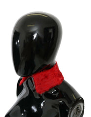 Dolce & Gabbana Red Fur Neck Collar Wrap Lambskin Scarf -   -  Dolce & Gabbana.