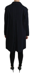Dolce & Gabbana Coat Blue Cotton Women Trench Jacket -   -  Dolce & Gabbana.