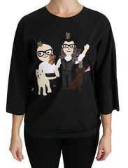 Dolce & Gabbana Black #dgfamily Top T-shirt Silk Blouse -   -  Dolce & Gabbana.