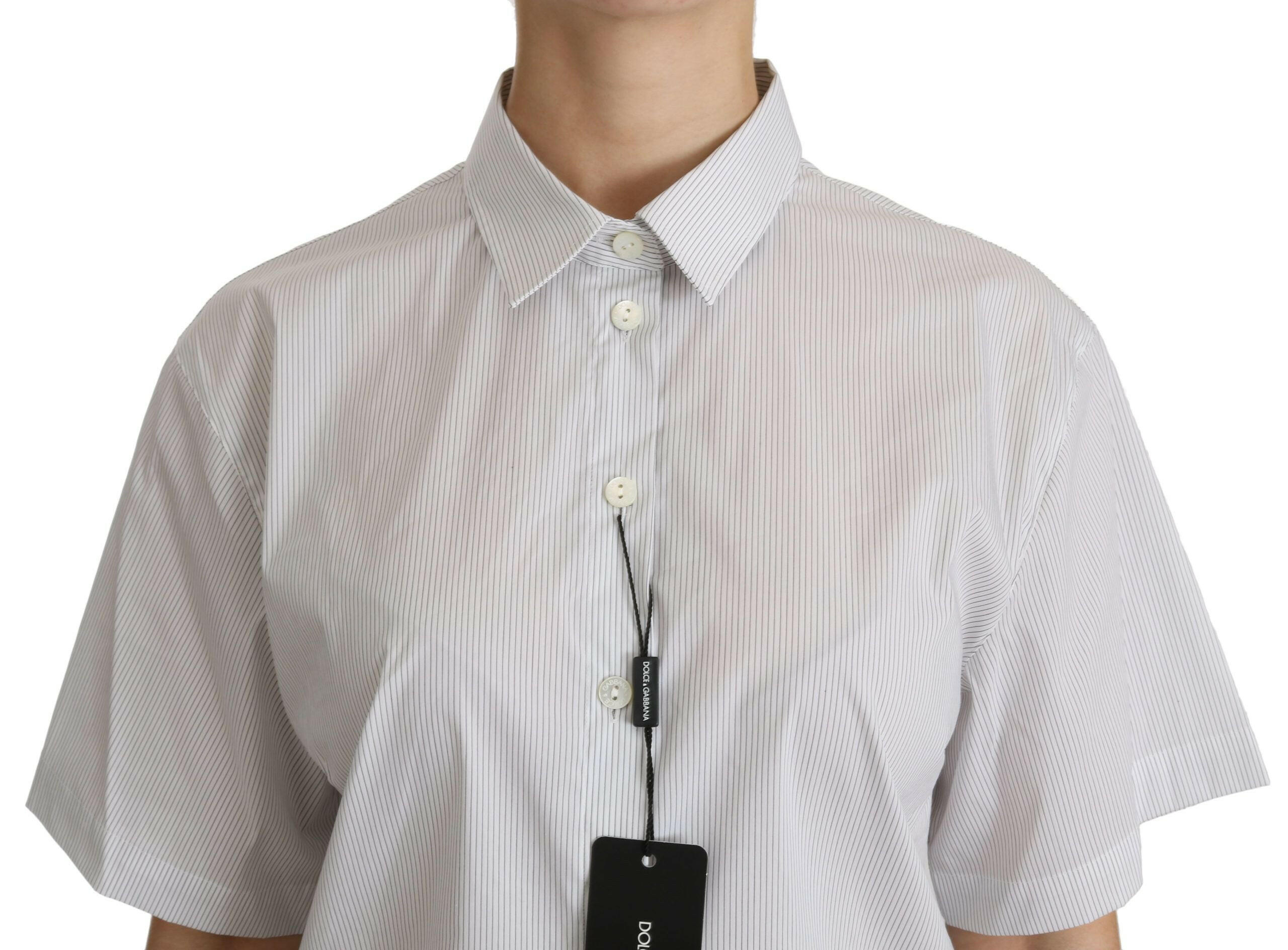 Dolce & Gabbana White Collared Short Sleeve Polo Shirt Top -   -  Dolce & Gabbana.