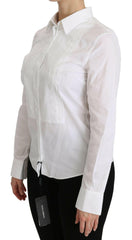Dolce & Gabbana White Collared Long Sleeve Polo Shirt -   -  Dolce & Gabbana.