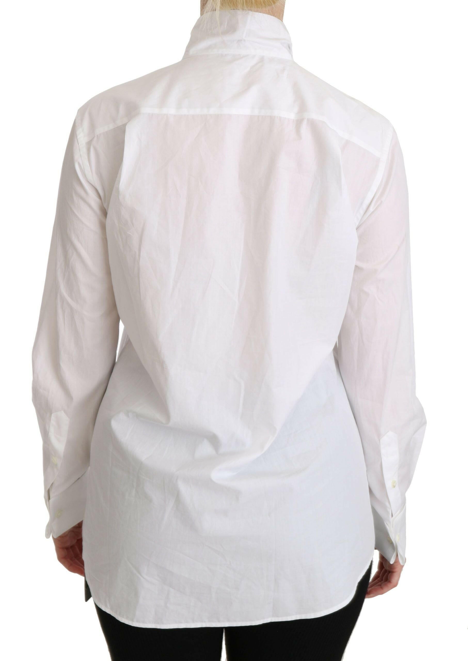 Dolce & Gabbana White Turtle Neck Long Sleeve Polo Shirt -   -  Dolce & Gabbana.