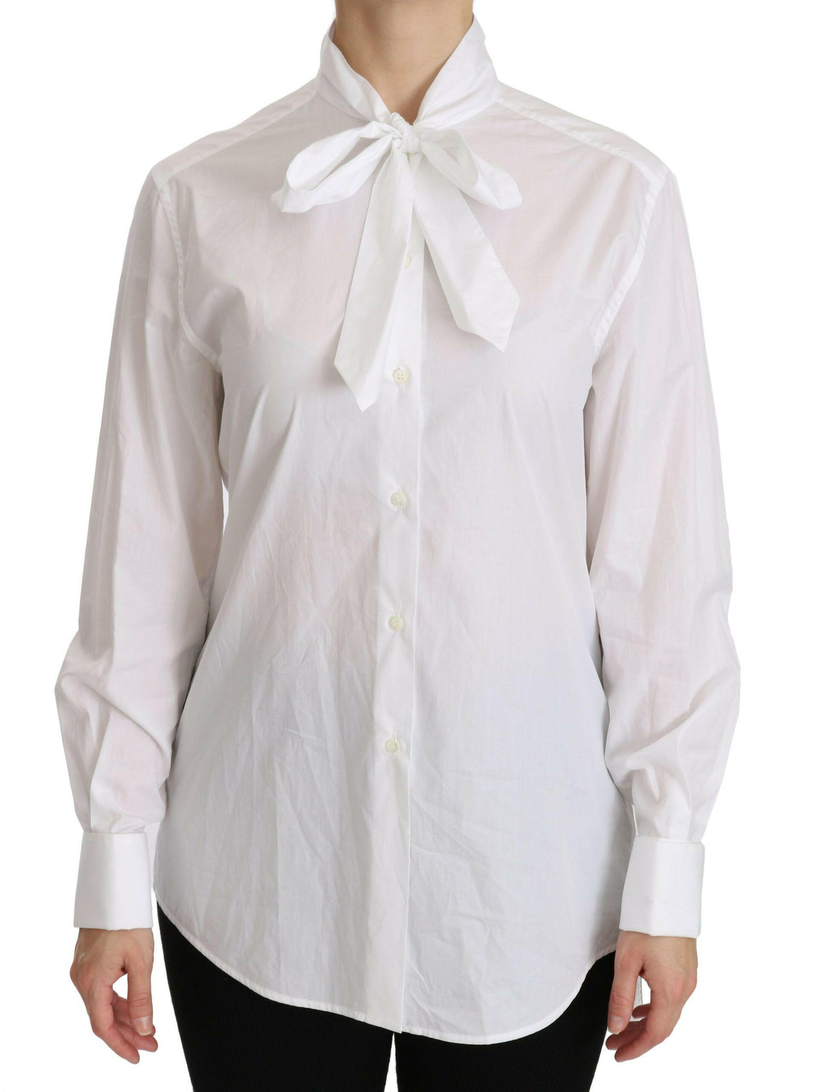 Dolce & Gabbana White Turtle Neck Long Sleeve Polo Shirt -   -  Dolce & Gabbana.