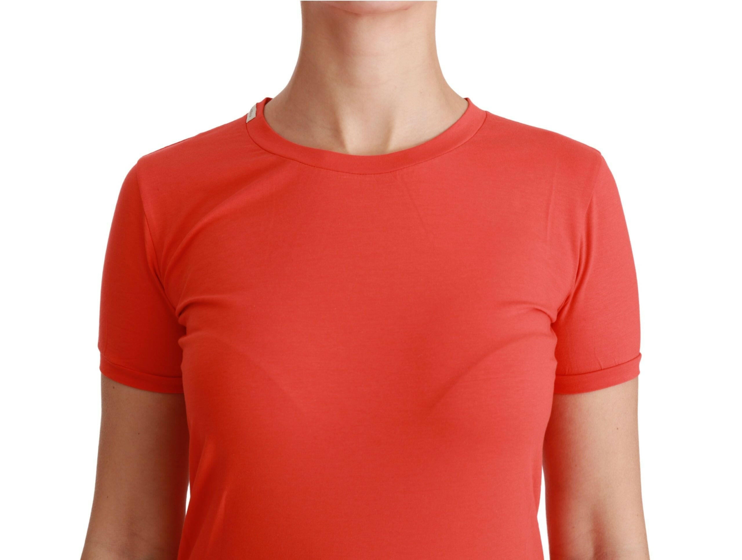 Dolce & Gabbana Red Crewneck Short Sleeve T-shirt Cotton Top -   -  Dolce & Gabbana.