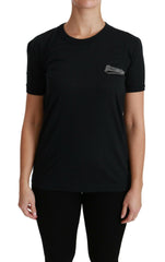 Dolce & Gabbana Blue Amore Patch Crewneck Cotton Top T-shirt -   -  Dolce & Gabbana.