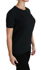Dolce & Gabbana Blue Amore Patch Crewneck Cotton Top T-shirt -   -  Dolce & Gabbana.
